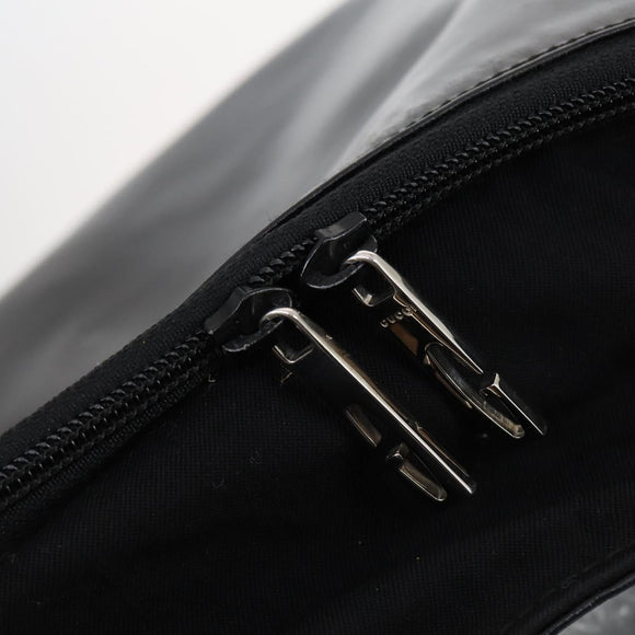 GUCCI Shoulder Bag Canvas Black Silver Auth 154461