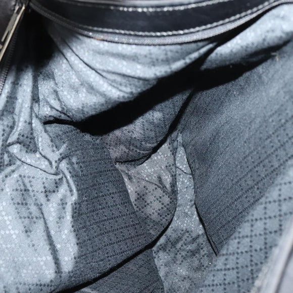 GUCCI Shoulder Bag Canvas Black Silver Auth 154461