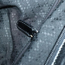 GUCCI Shoulder Bag Canvas Black Silver Auth 154461-22