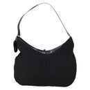 GUCCI Shoulder Bag Canvas Black Silver Auth 154461-2