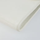 Christian Dior Shoulder Bag Leather White Gold Auth 154462-9