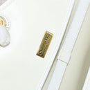 Christian Dior Shoulder Bag Leather White Gold Auth 154462-11