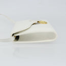 Christian Dior Shoulder Bag Leather White Gold Auth 154462-4