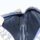 Christian Dior Trotter Canvas Shoulder Bag Navy Gold Auth 154463-18