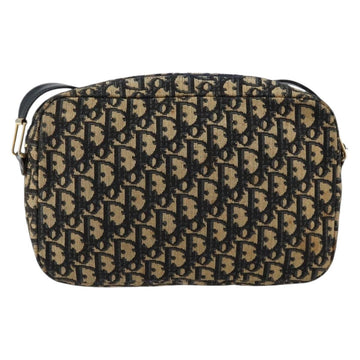 Christian Dior Trotter Canvas Shoulder Bag Navy Gold Auth 154463 - 0