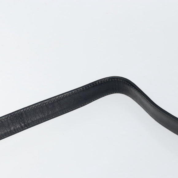 Christian Dior Trotter Canvas Shoulder Bag Navy Gold Auth 154463