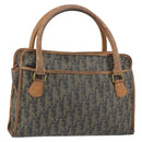 Christian Dior Trotter Canvas Hand Bag PVC Khaki Gold Auth 154464-1