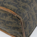 Christian Dior Trotter Canvas Hand Bag PVC Khaki Gold Auth 154464-16