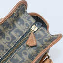 Christian Dior Trotter Canvas Hand Bag PVC Khaki Gold Auth 154464-11