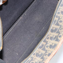 Christian Dior Trotter Canvas Hand Bag PVC Khaki Gold Auth 154464-12