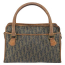Christian Dior Trotter Canvas Hand Bag PVC Khaki Gold Auth 154464-13
