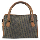 Christian Dior Trotter Canvas Hand Bag PVC Khaki Gold Auth 154464-2