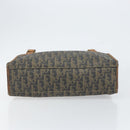 Christian Dior Trotter Canvas Hand Bag PVC Khaki Gold Auth 154464-5