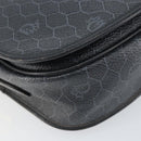 Christian Dior Honeycomb Canvas Shoulder Bag PVC Black Gold Auth 154465-11