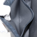 Christian Dior Honeycomb Canvas Shoulder Bag PVC Black Gold Auth 154465-20