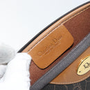 Christian Dior Honeycomb Canvas Chain Shoulder Bag PVC Black Gold Auth 154466-16