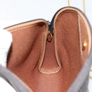 Christian Dior Honeycomb Canvas Chain Shoulder Bag PVC Black Gold Auth 154466-18