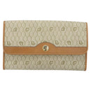 Christian Dior Honeycomb Canvas Chain Shoulder Bag PVC Beige Gold Auth 154467-13