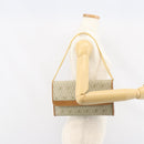 Christian Dior Honeycomb Canvas Chain Shoulder Bag PVC Beige Gold Auth 154467-21