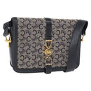 CELINE C Sulky Shoulder Bag Navy Gold Auth 154468-1