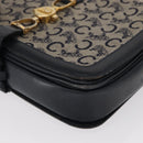 CELINE C Sulky Shoulder Bag Navy Gold Auth 154468-11