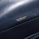 CELINE C Sulky Shoulder Bag Navy Gold Auth 154468-16