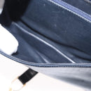 CELINE C Sulky Shoulder Bag Navy Gold Auth 154468-21