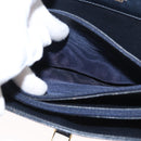 CELINE C Sulky Shoulder Bag Navy Gold Auth 154468-23