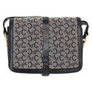 CELINE C Sulky Shoulder Bag Navy Gold Auth 154468-3