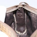 FENDI Zucchino Canvas Shoulder Bag PVC Beige Brown Auth 154469-19