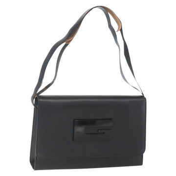 GUCCI Shoulder Bag Leather Black Silver 001 3064 Auth 154471