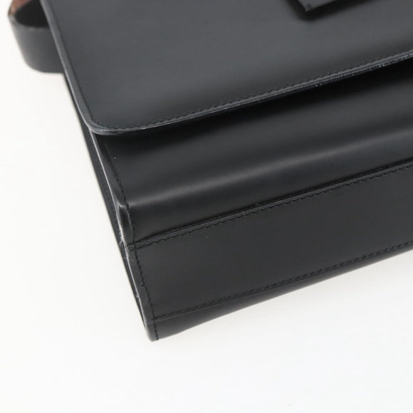 GUCCI Shoulder Bag Leather Black Silver 001 3064 Auth 154471