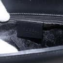 GUCCI Shoulder Bag Leather Black Silver 001 3064 Auth 154471-20