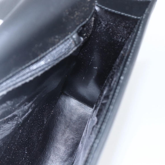 GUCCI Shoulder Bag Leather Black Silver 001 3064 Auth 154471