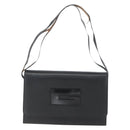 GUCCI Shoulder Bag Leather Black Silver 001 3064 Auth 154471-13