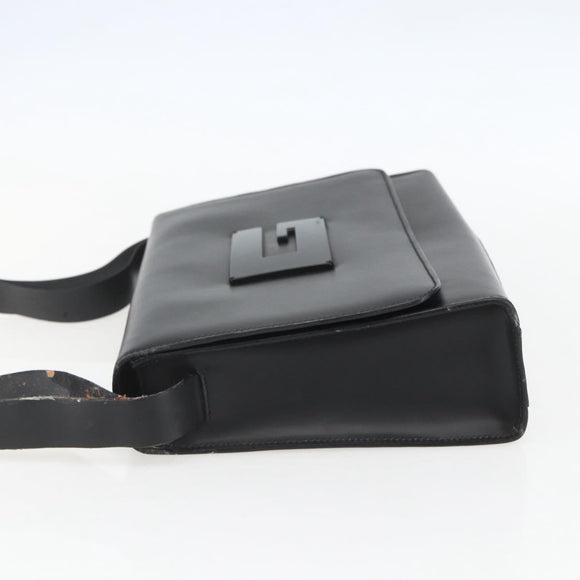 GUCCI Shoulder Bag Leather Black Silver 001 3064 Auth 154471