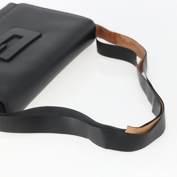 GUCCI Shoulder Bag Leather Black Silver 001 3064 Auth 154471