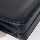 GUCCI Hand Bag Leather Navy Gold Auth 154472-12