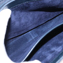 GUCCI Hand Bag Leather Navy Gold Auth 154472-17