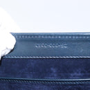 GUCCI Hand Bag Leather Navy Gold Auth 154472-23