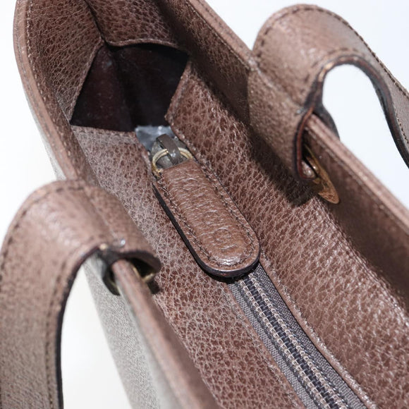 GUCCI Shoulder Bag Leather Brown Gold 002 2058 0480 0 Auth 154473