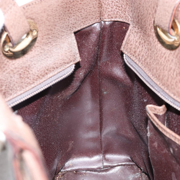 GUCCI Shoulder Bag Leather Brown Gold 002 2058 0480 0 Auth 154473