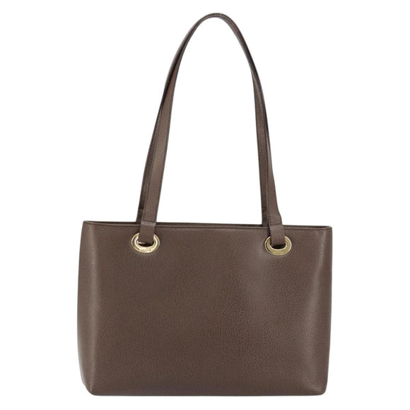 GUCCI Shoulder Bag Leather Brown Gold 002 2058 0480 0 Auth 154473