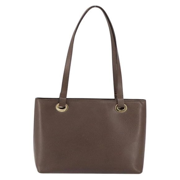 GUCCI Shoulder Bag Leather Brown Gold 002 2058 0480 0 Auth 154473