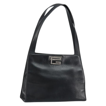 GUCCI Shoulder Bag Leather Black Silver 001 3038 Auth 154474