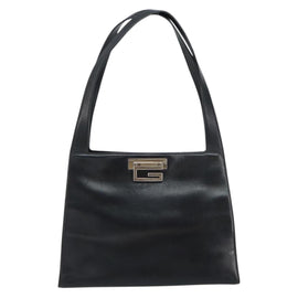 GUCCI Shoulder Bag Leather Black Silver 001 3038 Auth 154474 - 0