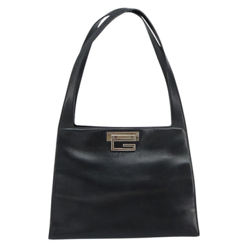 GUCCI Shoulder Bag Leather Black Silver 001 3038 Auth 154474 - 0