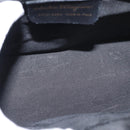 Salvatore Ferragamo Gancini Hand Bag Leather Black Gold Auth 154475-16