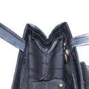 Salvatore Ferragamo Gancini Hand Bag Leather Black Gold Auth 154475-18