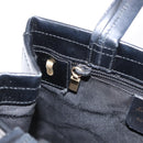 Salvatore Ferragamo Gancini Hand Bag Leather Black Gold Auth 154475-19